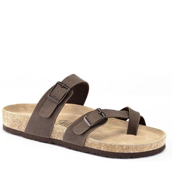 FITORY Women's Slide Sandals with Soft Cork Footbed Size 6 in brown NWT - Picture 3 of 11